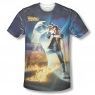 Back To The Future Movie Poster Sublimation T-Shirt Blue