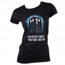 Women's Dr. Who Never Forget Tee Shirt Black