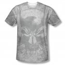 Batman Men's Sublimation Rooted Bat Skull Tee Shirt Gray