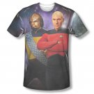 Star Trek TNG Worf Picard Sublimation T-Shirt Black