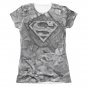 Superman Rocky &amp; Rumble Sublimation Juniors T-Shirt Gray