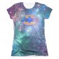 Batman Juniors Galaxy Symbol Sublimation Tee Shirt Blue