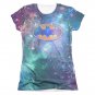 Batman Juniors Galaxy Symbol Sublimation Tee Shirt Blue