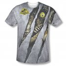 Jurassic Park Live Raptor Sublimation T-Shirt Gray