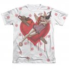 Batman Harley Quinn Men's Sublimation Vroom Tee Shirt White