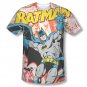 Batman Men's Comic Cover Sublimation Tee Shirt White