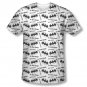 Batman Dark Knight Repeating Logos Sublimation Tee Shirt White