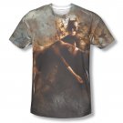 Batman Begins Carried Away Sublimation Tee Shirt Gray