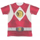 Power Rangers Emblem Costume Sublimation T-Shirt Red