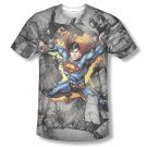Superman Break On Through Sublimation T-Shirt Gray