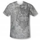 Batman Men's Sublimation Overtaken Tee Shirt Gray