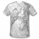 Superman City To Space Sublimation T-Shirt Gray