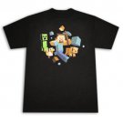 Minecraft Run Away T Shirt Black