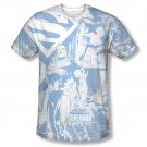 Superman Man Of Steel Collage Sublimation T-Shirt White