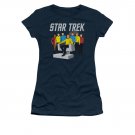 Star Trek Vector Crew Juniors T-Shirt Blue
