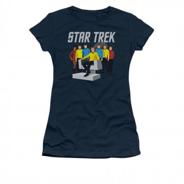 Star Trek Vector Crew Juniors T-Shirt Blue