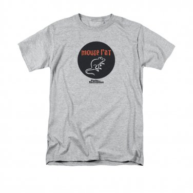Parks &amp; Recreation Mouse Rat Circle Logo Tee Shirt Gray