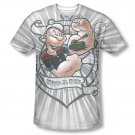 Popeye Anchored Sublimation T-Shirt White