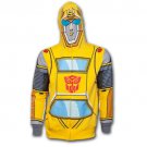 Transformers Full Hood Mask Autobot Bumblebee Sweatshirt Costume Hoodie Yellow