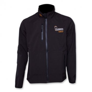 Guinness Zippered Softshell Performance Jacket Black