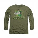 Green Lantern Distress Rough Long Sleeve T-Shirt Green