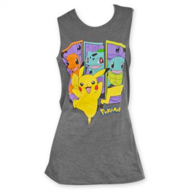 Pokemon Grey Women's Pikachu Boxes Tank Top Dress Gray