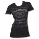 Jack Daniel's Raised Logo Juniors T Shirt Black