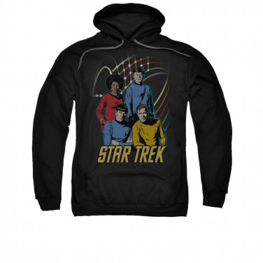Star Trek TOS Warp Factor 4 Pullover Hoodie Black