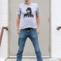 Keystone Light Keith Stone Heather Grey Graphic TShirt Gray