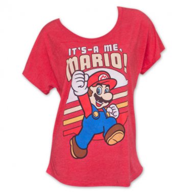 Nintendo It's Me Super Mario Bros. Loose Fit Women's T-Shirt Red