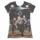 Star Trek TOS Running Sublimation Juniors T-Shirt Black