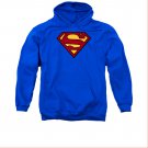 Superman Embroidered Pullover Hoodie Blue
