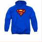 Superman Embroidered Pullover Hoodie Blue