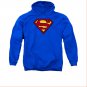 Superman Embroidered Pullover Hoodie Blue