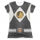 Power Rangers Emblem Costume Sublimation Juniors T-Shirt Black