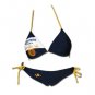 Corona Extra Label Design White Navy Bikini Swimsuit Blue