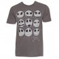 The Nightmare Before Christmas Jack Faces TShirt Gray