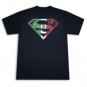 Superman Men's Mexican Flag Shield Tee Shirt Blue