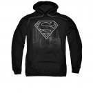 Superman Skyline Pullover Hoodie Black