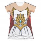 Masters Of The Universe She-Ra Costume Sublimation Juniors Tee Shirt White