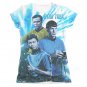 Star Trek TOS Space Shadows Sublimation Juniors T-Shirt Blue