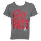 Junk Food NFL Go Pats Men's New England Patriots Tee Shirt Gray