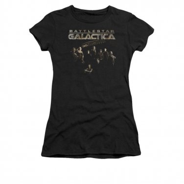 Battlestar Galactica Battle Cast Juniors Tee Shirt Black