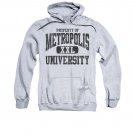 Superman Property Of Metropolis University Pullover Hoodie Gray