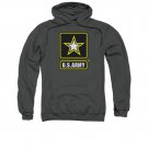 US Army Logo Pullover Hoodie Gray
