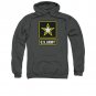 US Army Logo Pullover Hoodie Gray