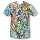 Justice League Men's Sublimation Follow The Leader Tee Shirt White