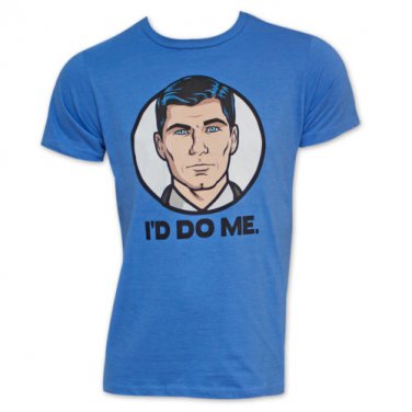Sterling Archer FX Cartoon I'd Do Me T-Shirt Blue