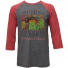 Jimi Hendrix Old Poster Raglan Sleeve T-Shirt Gray