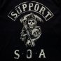 Sons Of Anarchy Support SOA Tee Shirt Black